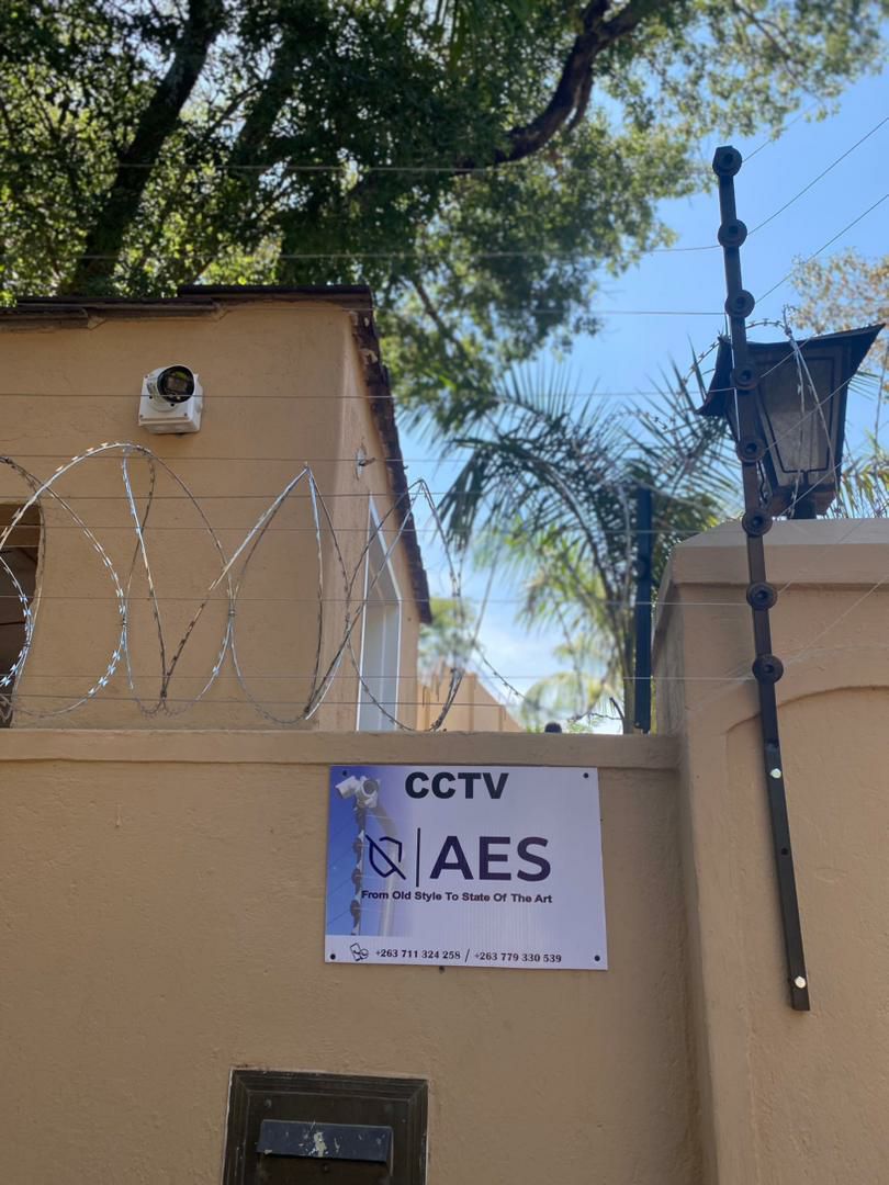 Razor wire barrier in final installation stage